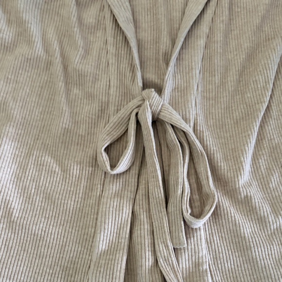 OGL Ribbed Beige Cardigan - Picture 4 of 5